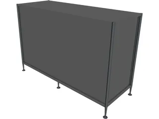 Horizontal Tambour 3D Model preview