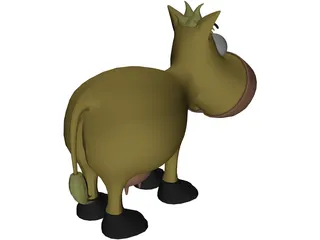 Cartoon Cow 3D Model preview