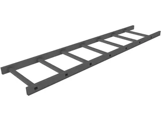 Aluminium Ladder 3D Model preview