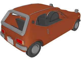 Honda N360 (1967) 3D Model preview