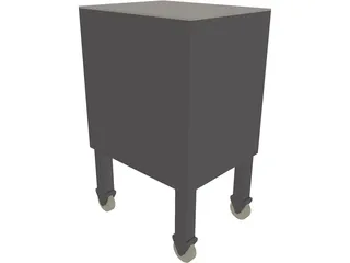 Hospital Bedside Console 3D Model preview