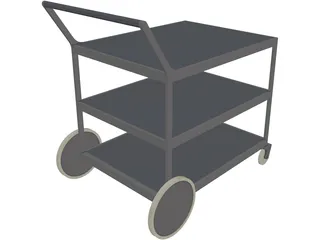 Library Cart 3D Model preview