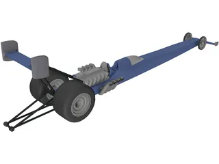 Top Fuel Dragster 3D Model preview