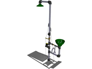 Safety Shower and Eye Wash 3D Model preview