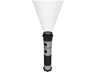 Tactical Flash Light 3D Model preview