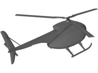 Hughes 500 3D Model preview