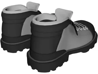 Outdoor Trekking Shoes 3D Model preview