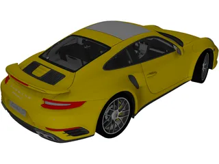 Porsche 911 Turbo S (2016) 3D Model preview