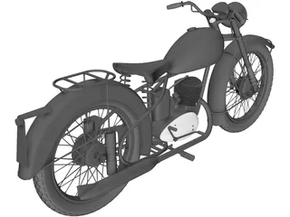 BSA Bantam D1 (1948) 3D Model preview