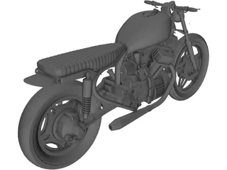 Honda CX500 Custom Cafe Racer 3D Model preview