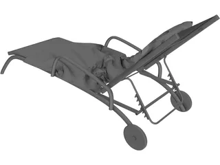 Modern Sunbed 3D Model preview