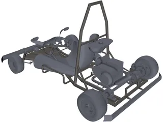 Go Kart 3D Model preview