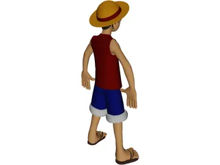 Luffy 3D Model preview