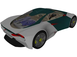Sport Car Concept 3D Model preview
