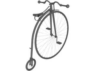 Bicycle Old 3D Model preview