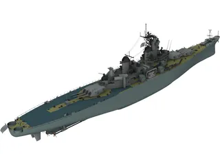 USS New Jersey 3D Model preview