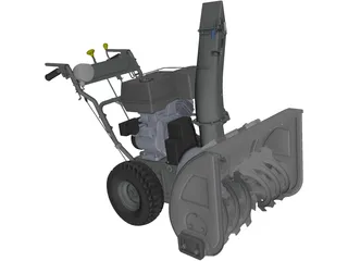 Snowblower 3D Model preview
