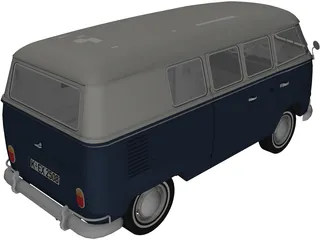 Volkswagen T1 (1967) 3D Model preview
