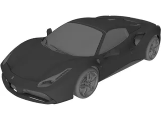Ferrari 488 GTB Spider (2016) 3D Model preview