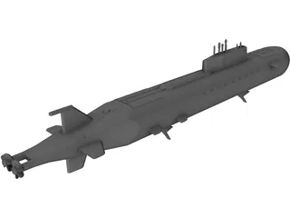 K-141 Submarine 3D Model preview