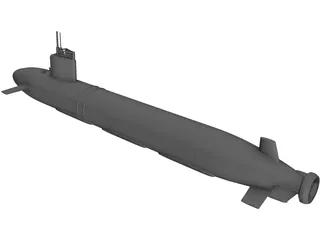 USS Minnesota Submarine 3D Model preview