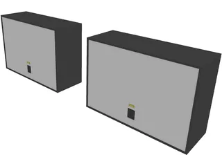 Tannoy Dreadnought Studio Monitor Speakers 3D Model preview