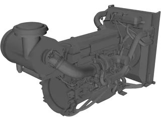 Volvo Penta TAD1362VE Engine 3D Model preview