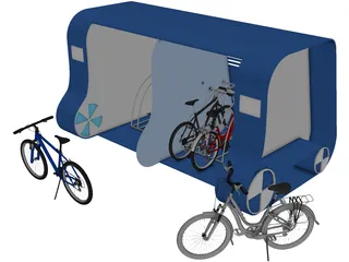 Bike Parking 3D Model preview