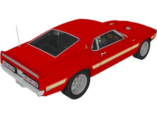 Ford Mustang GT500 (1969) 3D Model preview