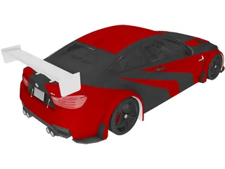 BMW M4 Coupe GTR (2015) 3D Model preview