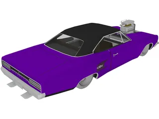 Plymouth GTX Mod 3D Model preview