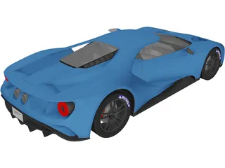 Ford GT (2017) 3D Model preview