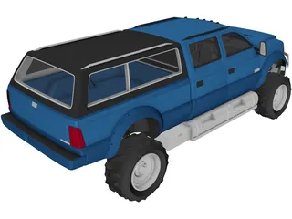 Dodge Pickup XL 3D Model preview