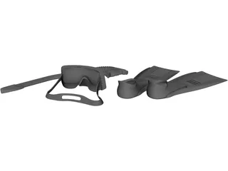 Diving Equipment 3D Model preview