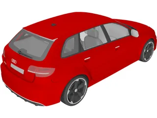 Audi RS3 Sportback (2012) 3D Model preview