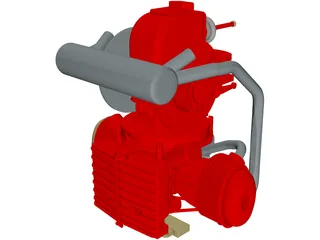 2CV Engine 3D Model preview