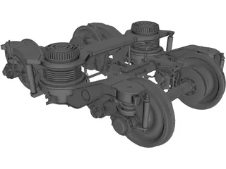Train Bogie Y32 3D Model preview