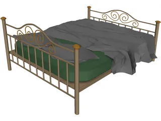 Iron Bed 3D Model preview