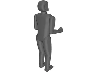 Six Feet Tall Person 3D Model preview