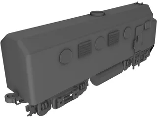 Diesel Locomotive 3D Model preview
