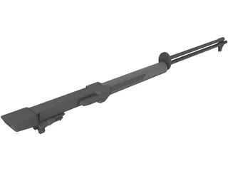 M1 Garand Barrel 3D Model preview