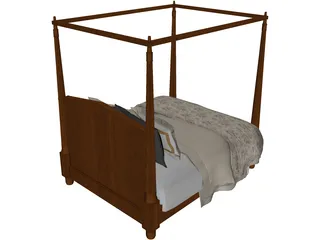 Poster Bed 3D Model preview