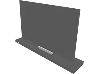 Sony Flat Screen Monitor 3D Model preview