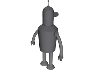 Futurama Bender 3D Model preview