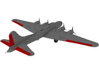 Boeing B-17 Flying Fortress 3D Model preview