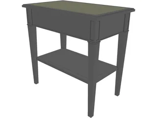 Walnut Nightstand 3D Model preview
