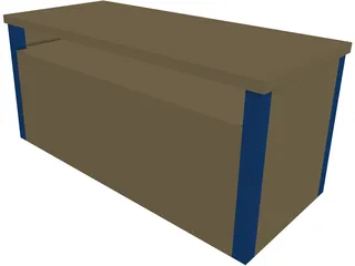 Desk School 3D Model preview
