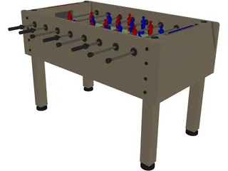 Foosball Table 3D Model preview