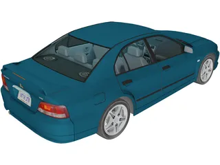 Mitsubishi Galant VR6 3D Model preview