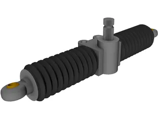 Steering Rack 3D Model preview